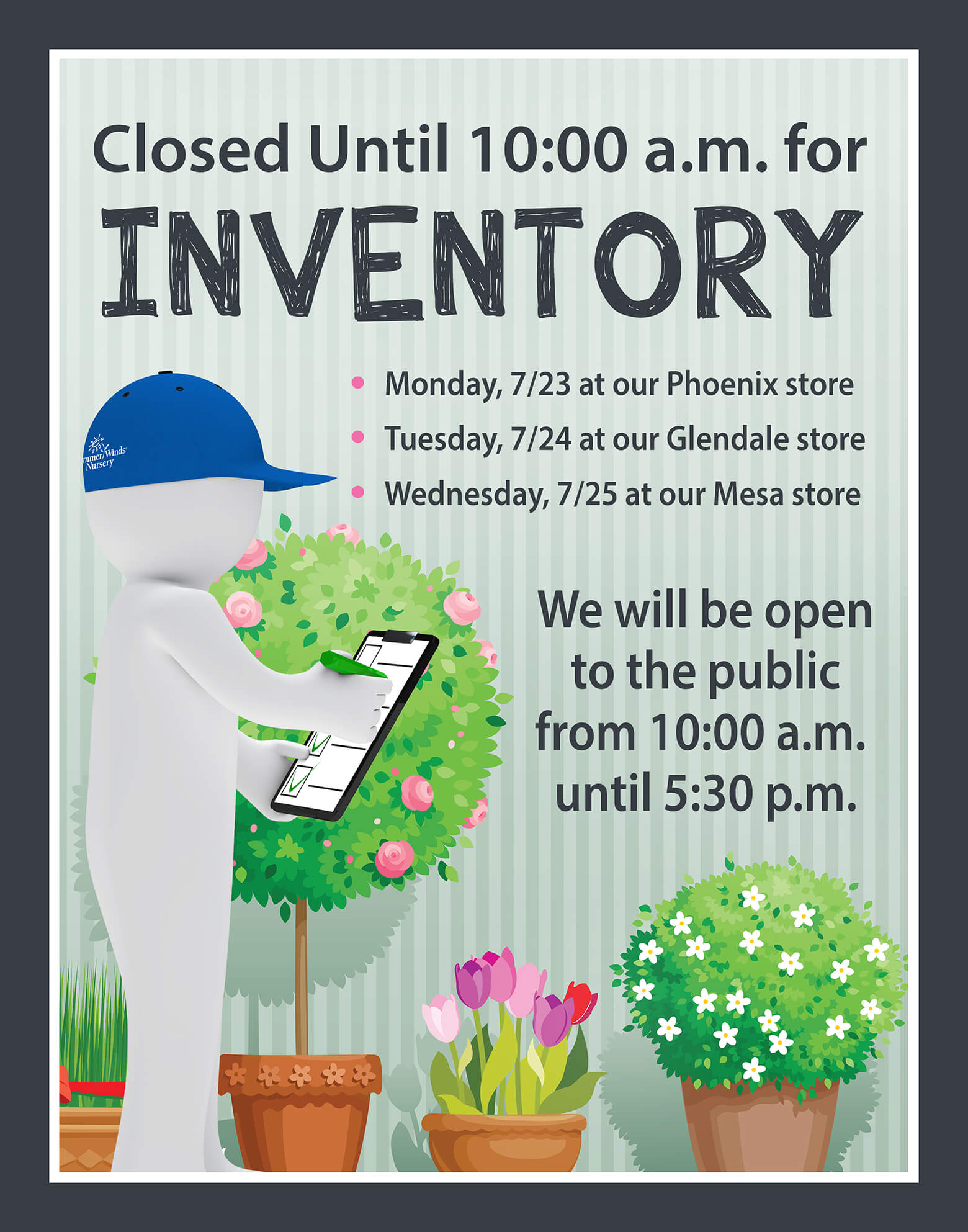 Special Inventory Hours By Location Date 7 23 25 Arizona Special Inventory Hours By Location Date 7 23 25